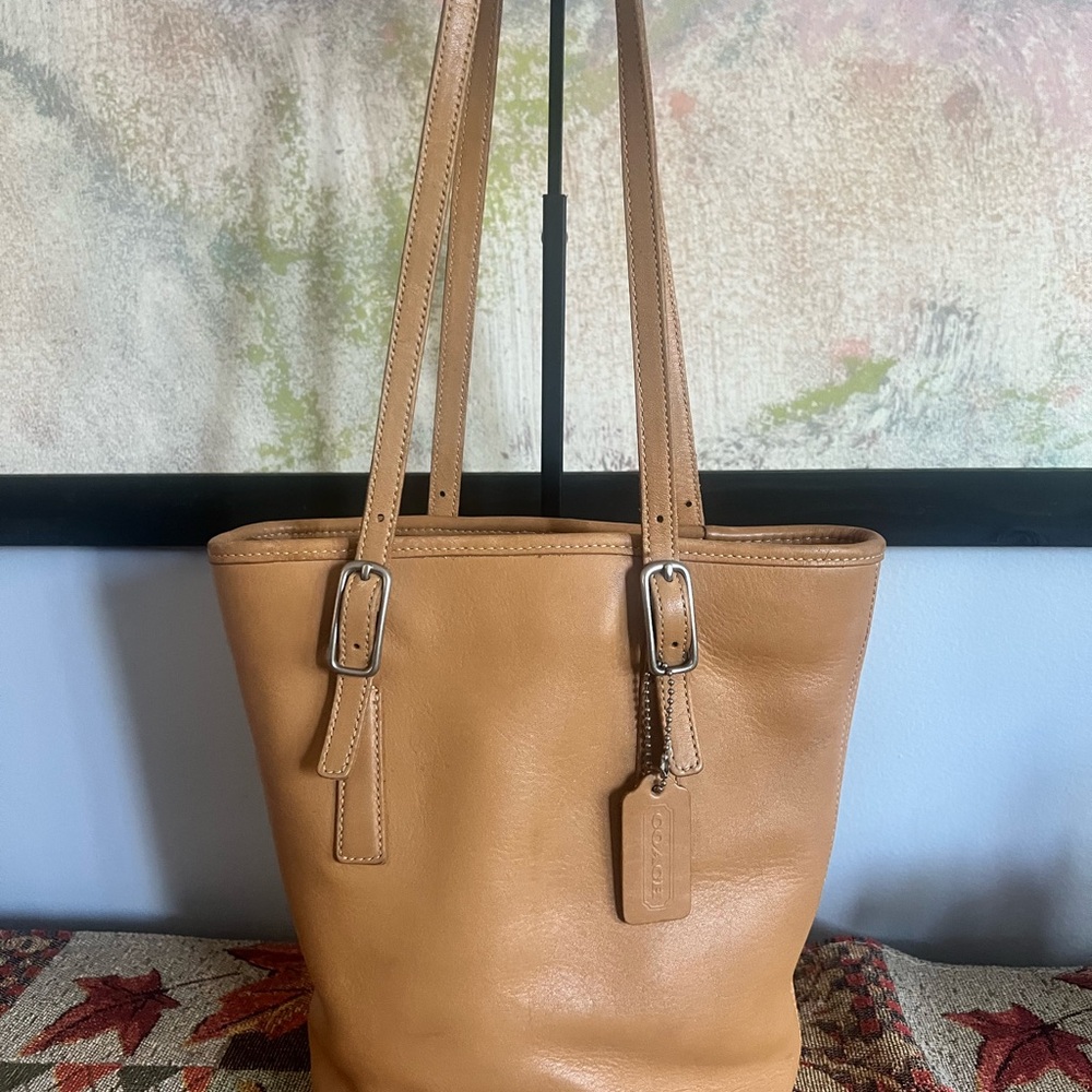 Coach Tan Legacy Leather Bucket Bag 9803